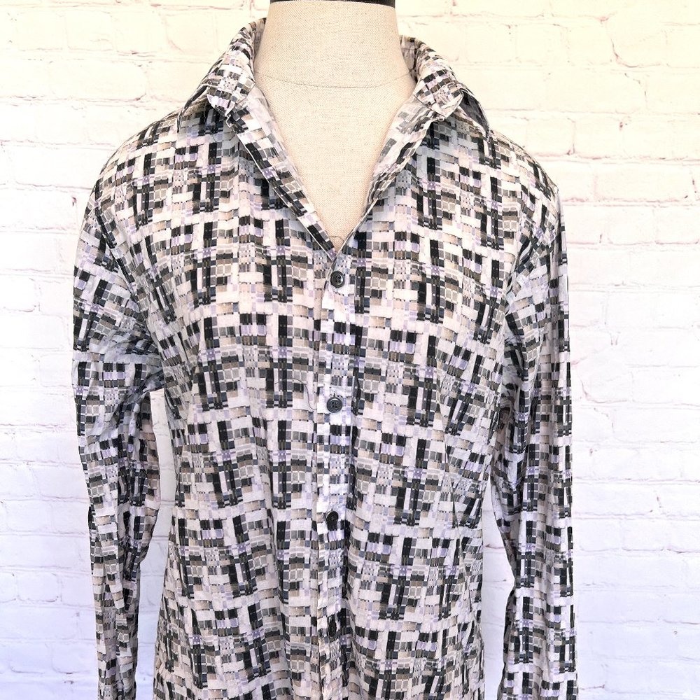 Theory - Blouse - Womens - Pixel Print - Size Small